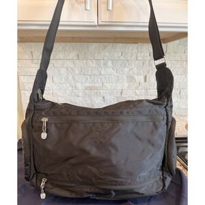 eBags EB2108A Blue Messenger Shoulder Black Multiple Pockets EUC